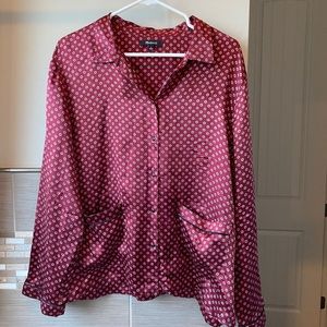 Madewell silk pajama-style top